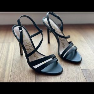 Sam Edelman black all leather sandals - 4” heel.